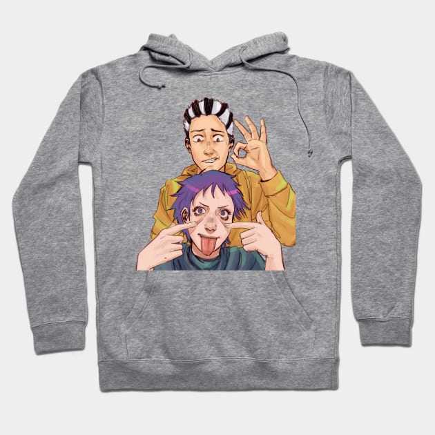 Ebisu and Fujita Hoodie by flowoffantasy